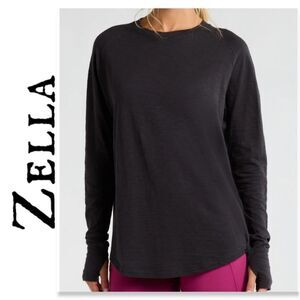 NWOT Zella Relaxed Washed 2.0 Long Sleeve Slub Tee